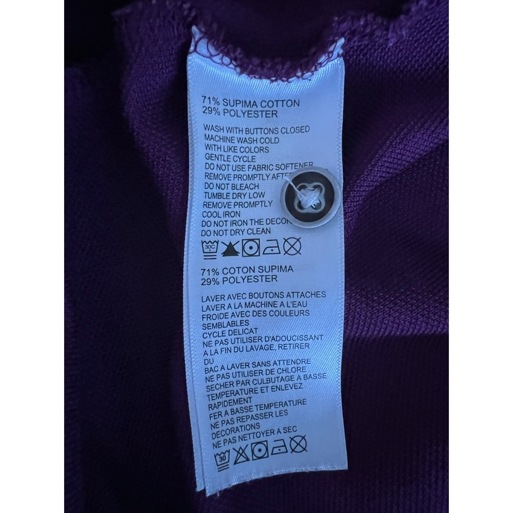 Tommy Bahama Island Zone Men's XL Polo Shirt Long Sleeve Purple Supima Vacation - Picture 4 of 10